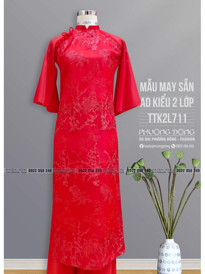 Áo Dài Phom Trẻ 2 Lớp 4 Tà TTK2L711